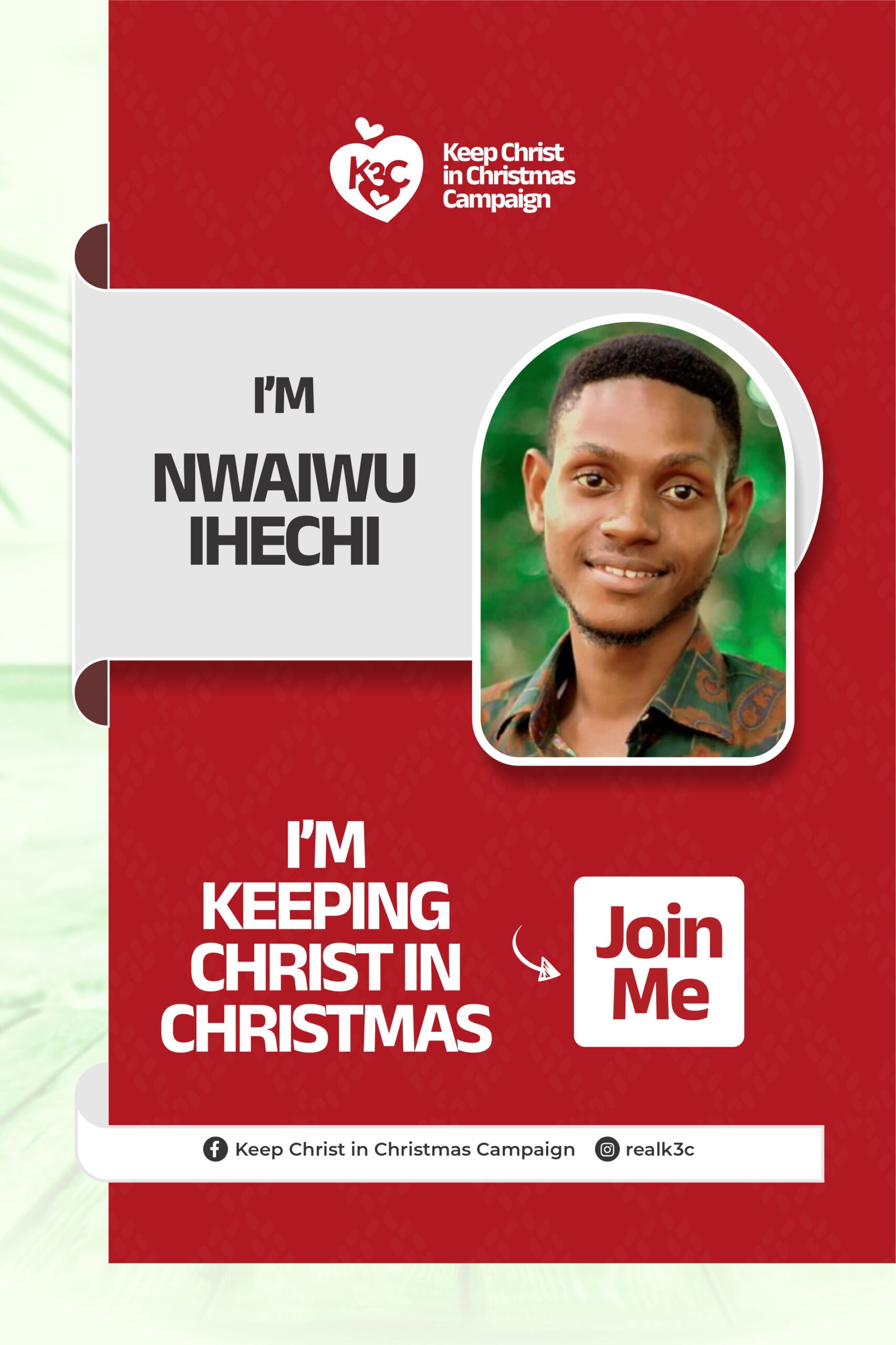 K3C Postcard NWAIWU IHECHI